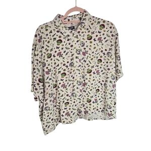 Hot Topic Goblincore Cottagecore Frog Mushroom Short Sleeve Top